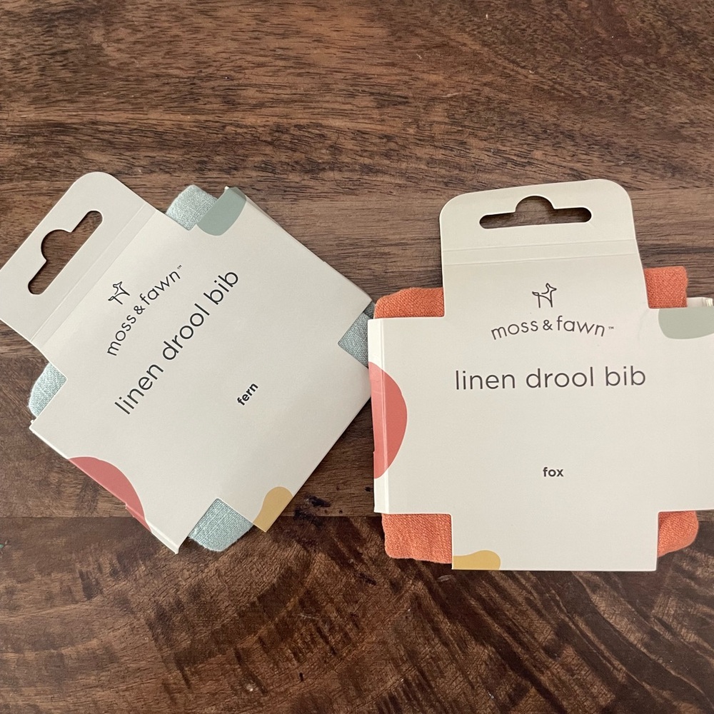 Linen Drool Bib Set - Fern and Fox